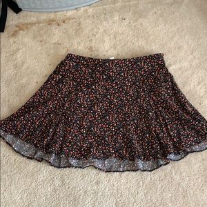 Black and orange floral skirt